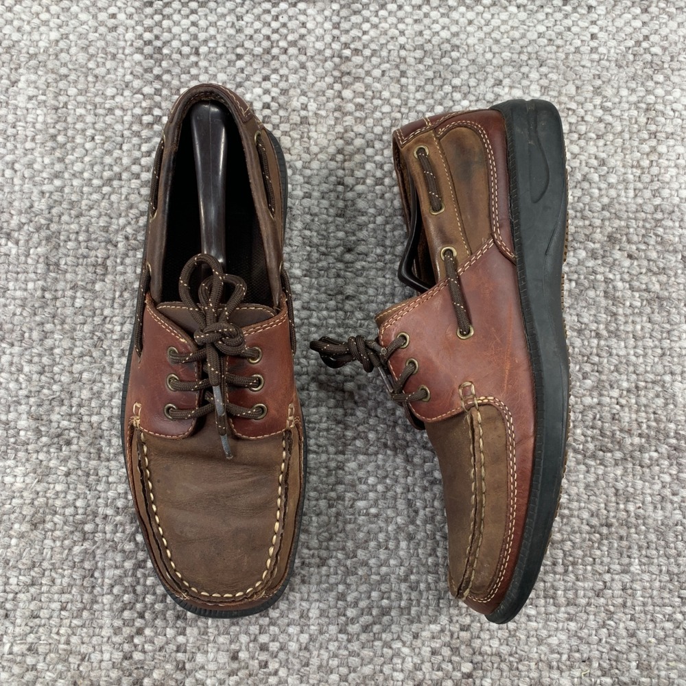 Nunn Bush Boat Shoes Mens 8.5 M Brown Leather Two Tone 83323-02 Nautical Casual